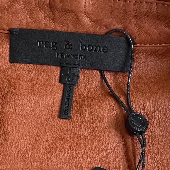 Rag & Bone Women Jack Leather Button Down Shirt in Large - Picture 16 of 17